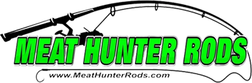 A green banner with the words " eat hunter rods ".
